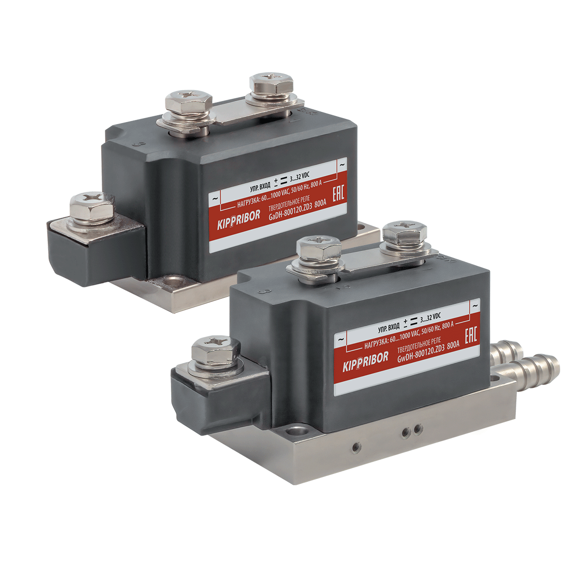 GwDH-xxx120.ZD3 с водяным и GaDH-xxx120.ZD3 с воздушным охлаждением. Твердотельные реле для коммутации мощной нагрузки изображение