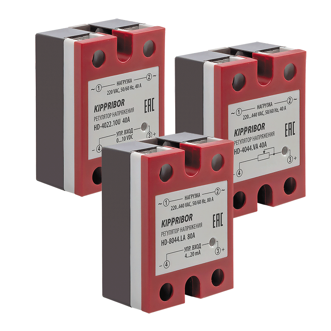 HD-xx44.VA [M02], HD-xx22.10U [M02] и HD-xx44.LA [M02] твердотельные реле для регулирования напряжения изображение