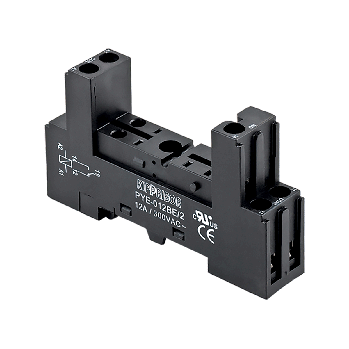 Монтажные колодки KIPPRIBOR PYF-012BE, PYF-022BE, PYF-112BE, PYF-122BE (для 1- и 2-контактных промежуточных реле серии MR) изображение 1