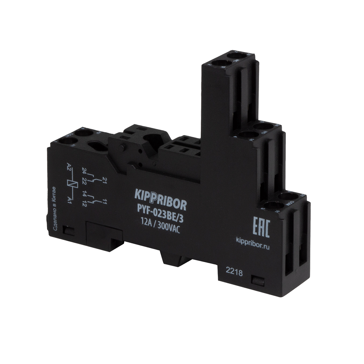 Монтажные колодки KIPPRIBOR PYF-023BE (для 2-контактных промежуточных реле серии MPR) изображение 1