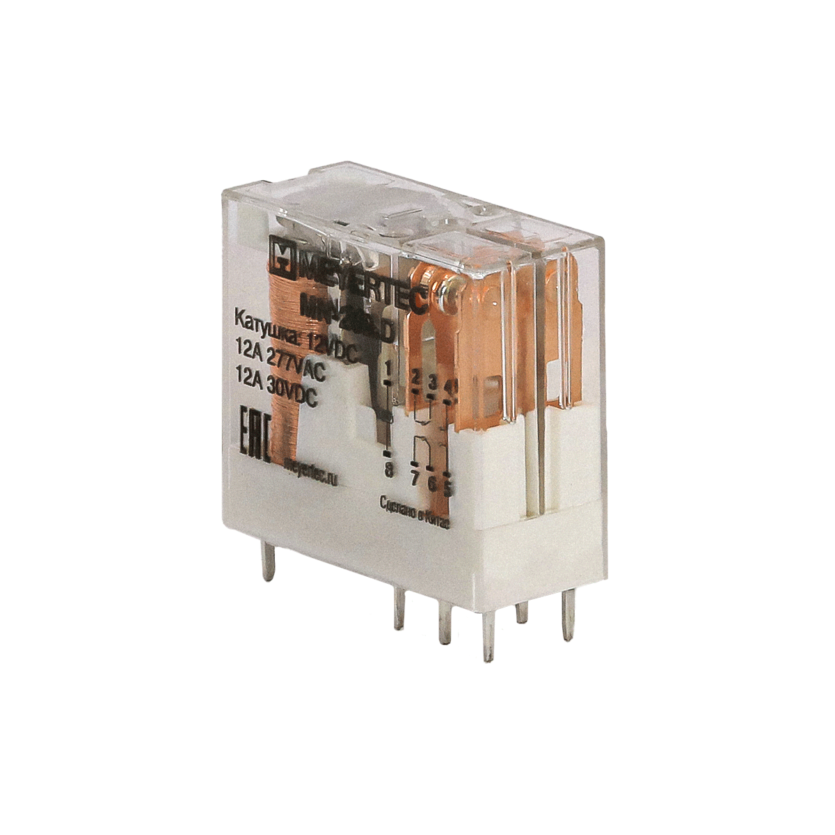 Промежуточные реле MEYERTEC серии MN (2-контактные) изображение 1